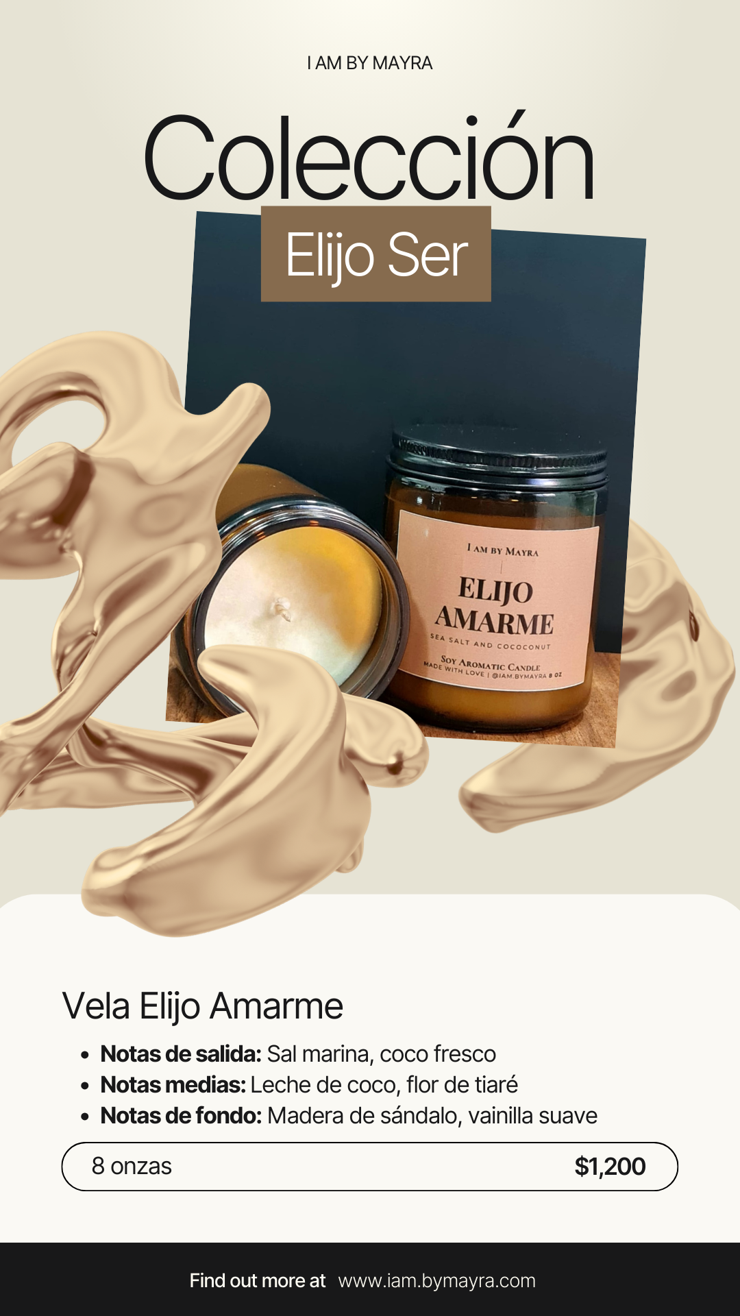 Vela Aromática De Soja | Elijo Amarme