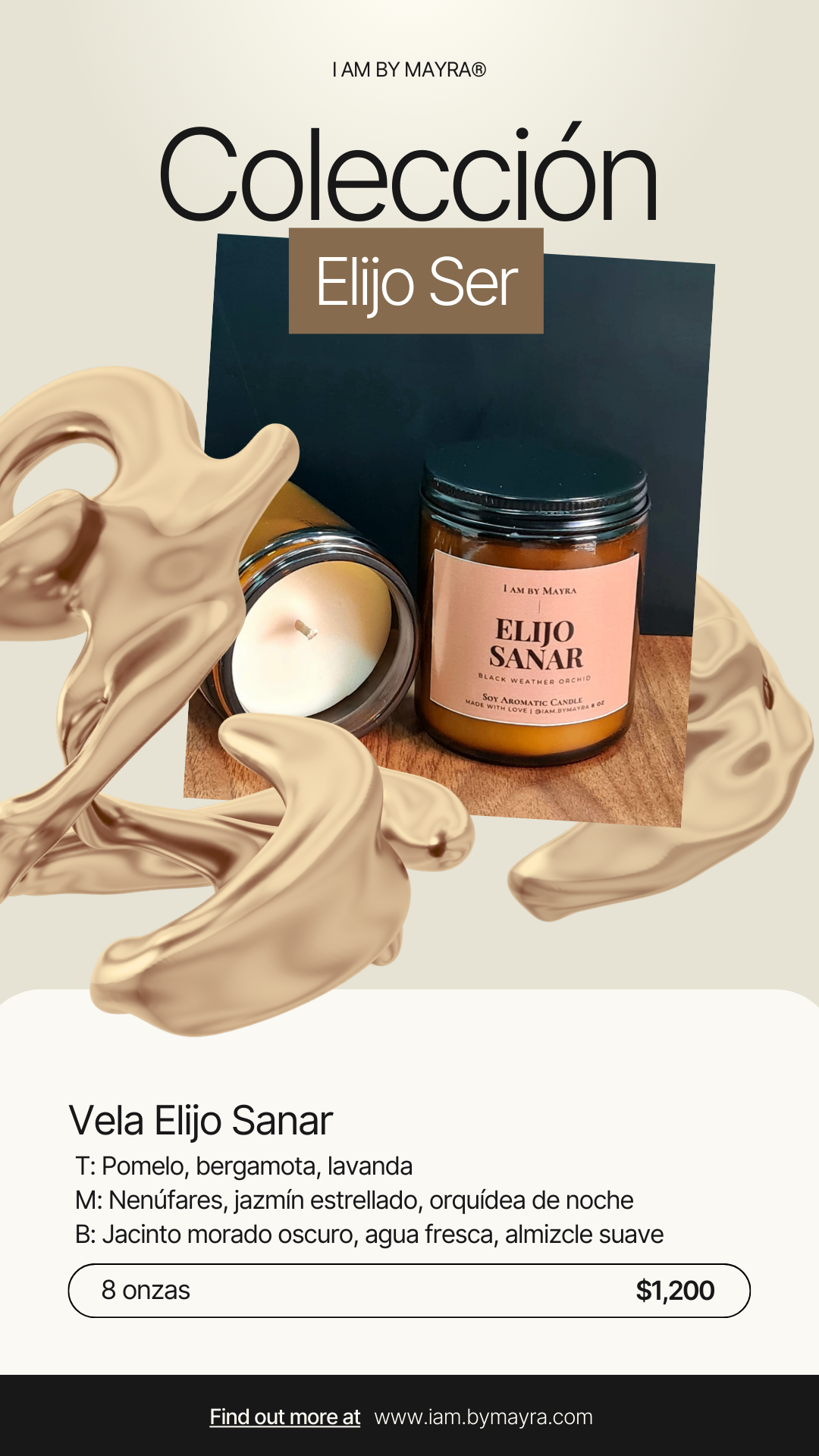 Vela Aromática De Soja | Elijo Sanar