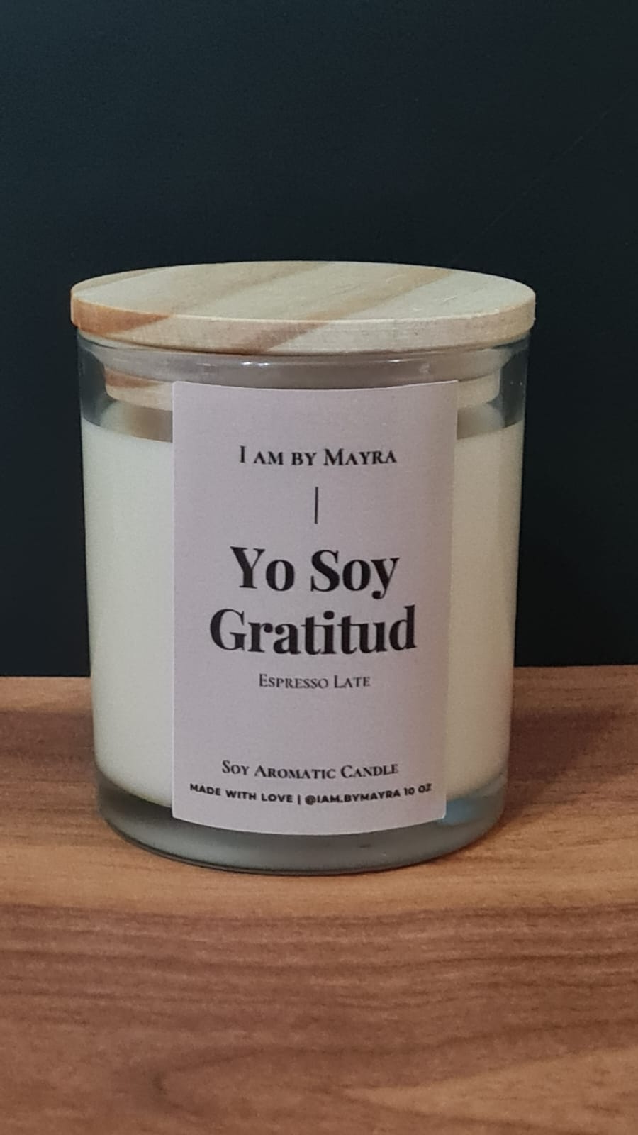 Yo Soy Gratitud – Vela Artesanal de 10 oz