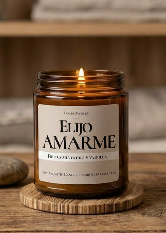 Vela Aromática De Soja | Elijo Amarme