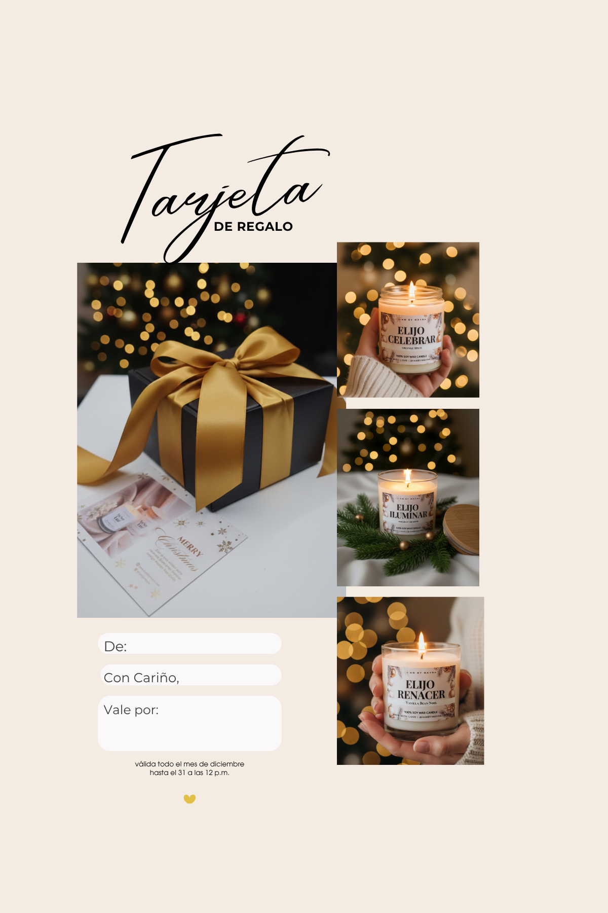 Tarjeta de Regalo Navideña | Luces del Alma