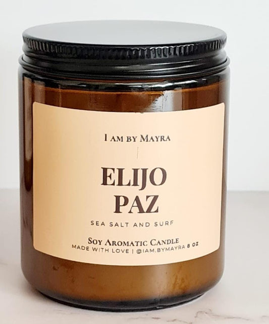 Vela Aromática De Soja | Elijo Paz